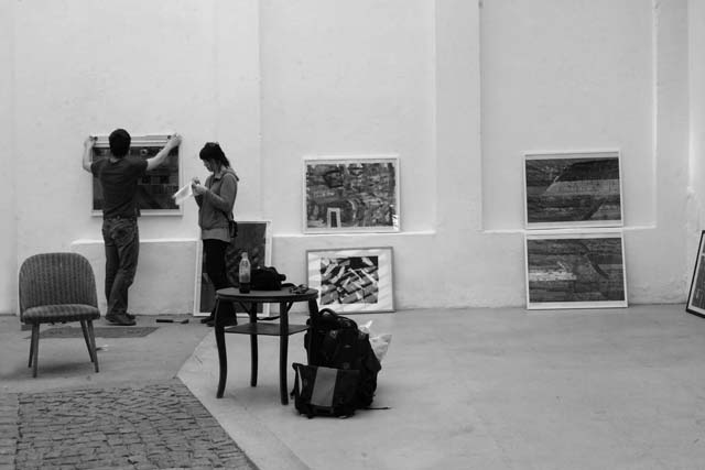 Die Montage der Exposition der Ausstellung